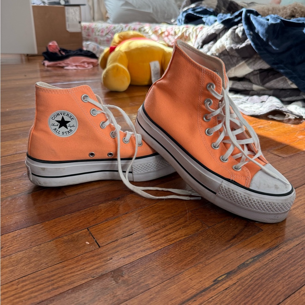 Converse Vibrant Orange High-Tops